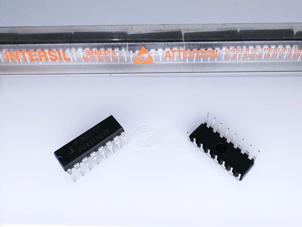 5PCS HIN232CP Intersil RS232 Transceiver 2 Driver 2 Receiver 5V DIP-16