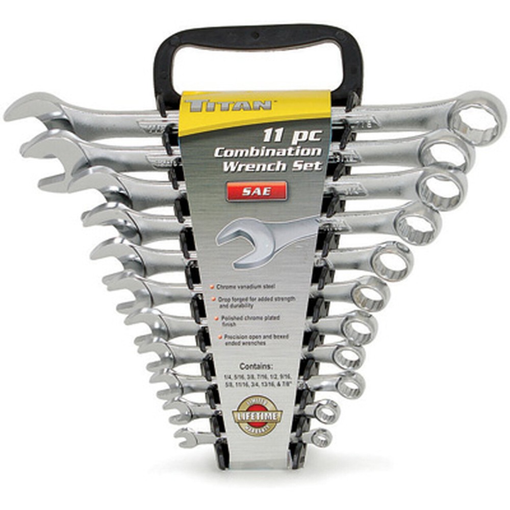 Titan Tools 17327 Combination Wrench Set 11 Piece SAE