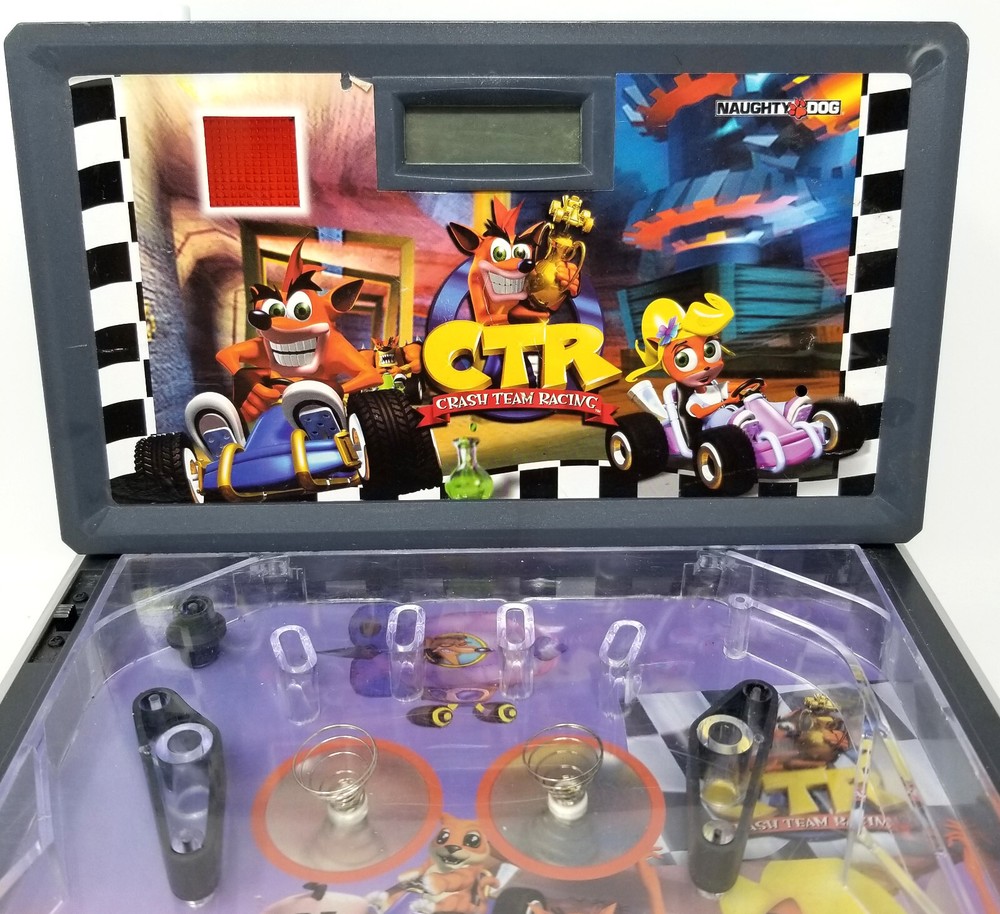 Crash Bandicoot CTR Team Racing Electronic Pinball Machine Tabletop