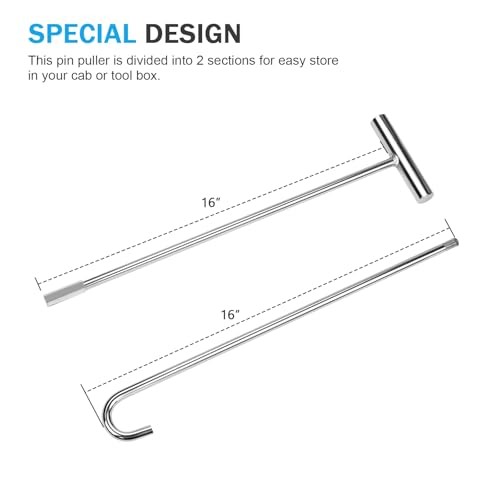 5th Wheel Pin Puller 3" Solid Steel with Chrome Plating Heavy Duty -pack 1