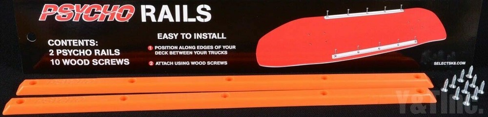 VISION PSYCHO RAILS - SKATEBOARD RAILS - 14.5" - ORANGE