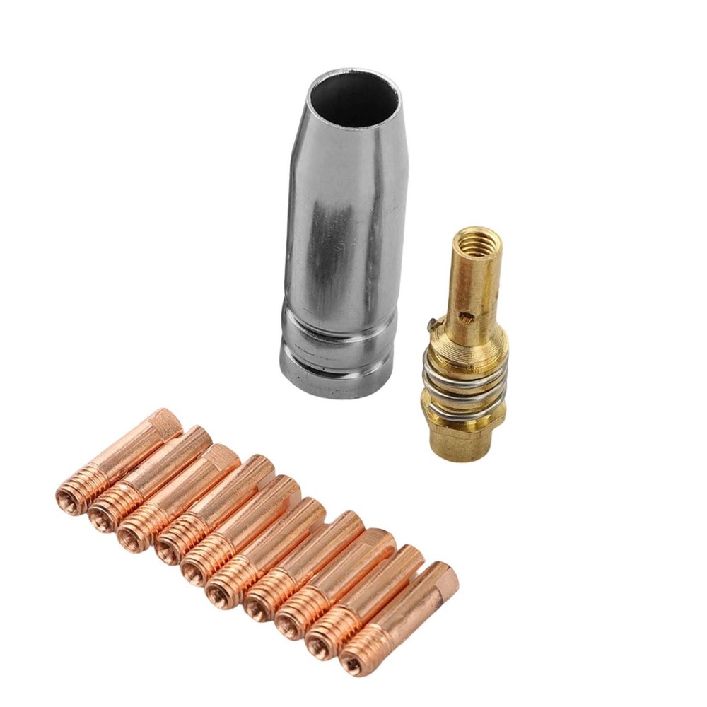 Complete 12PCS For MIG Welding Kit with Copper Tips Gas Nozzle and Diffuser