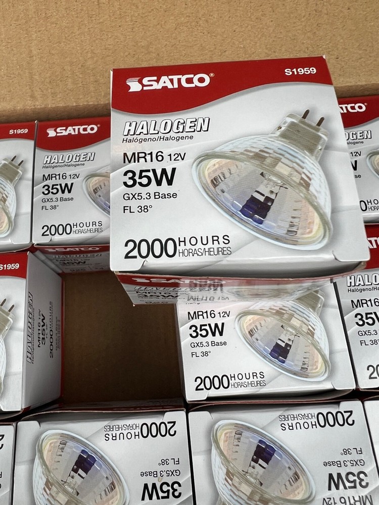 Satco Flood 35W Bulbs S1959 GX5.3 Base Floodlight 2-Pin Socket