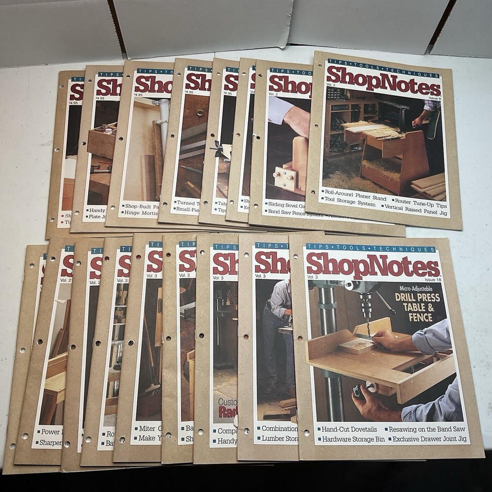 ShopNotes Magazine (Lot of 17)  Tips, Tools, Techniques, Issues: 1,3-18