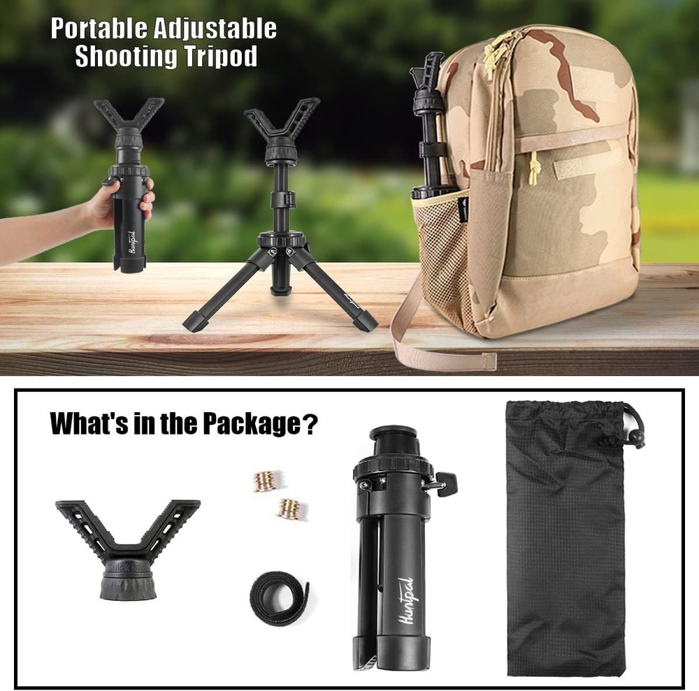Lightweight Adjustable Height Shooting Rest Tripod - Perfect for Range and Field