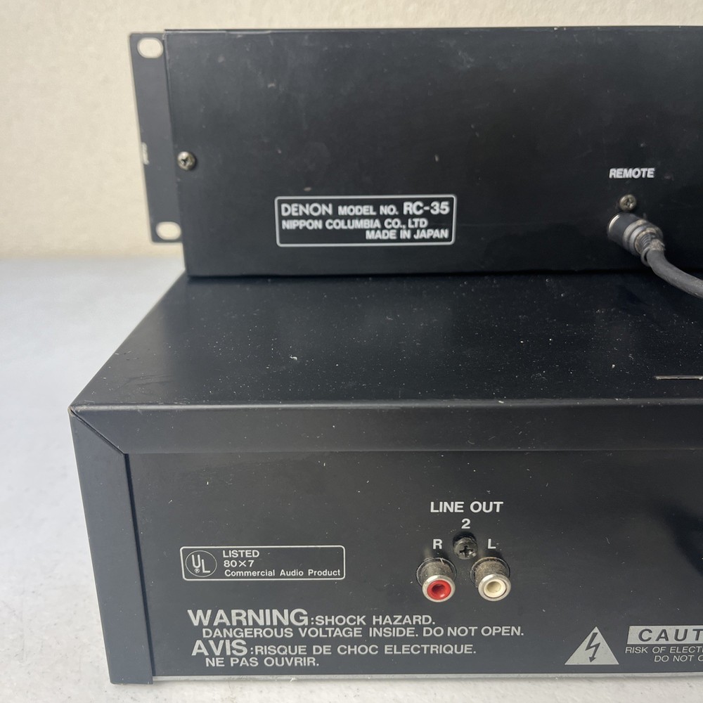 Denon DN-2000F Dual CD Player w/ RC-35 Remote Control Unit Rack Mount DJ Tested
