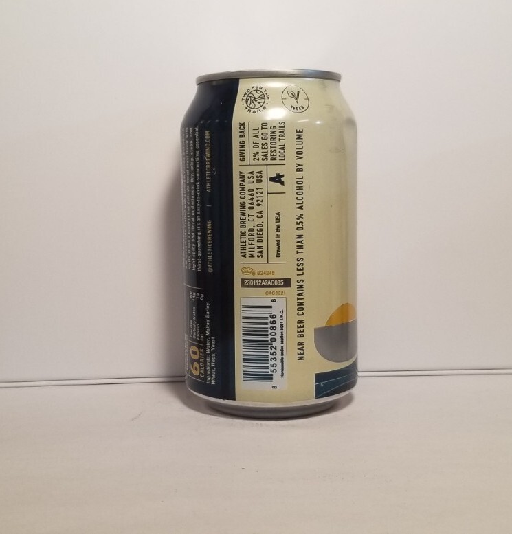 Athletic Brewing Co. Light Copper Bottom opened