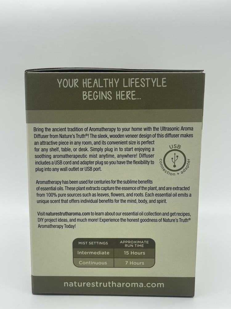 Nature's Truth Aromatherapy Ultra Sonic Aroma Diffuser