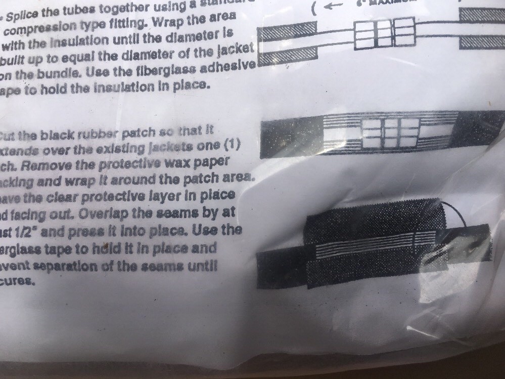 TRACEPAK Jacket Patch Kit TPKJP-3 Preinsulated Tubing Bundle Systems O’BRIEN
