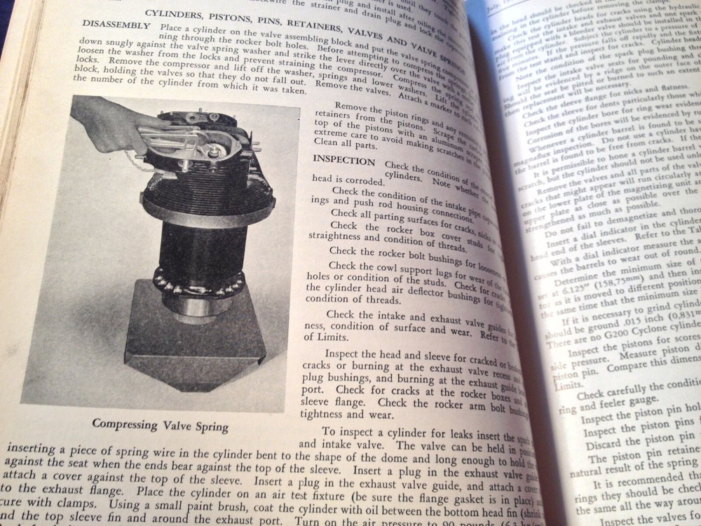 Original 1940 Wright Cyclone GR-1820-G200 Install, Ops & Maintenance Manual