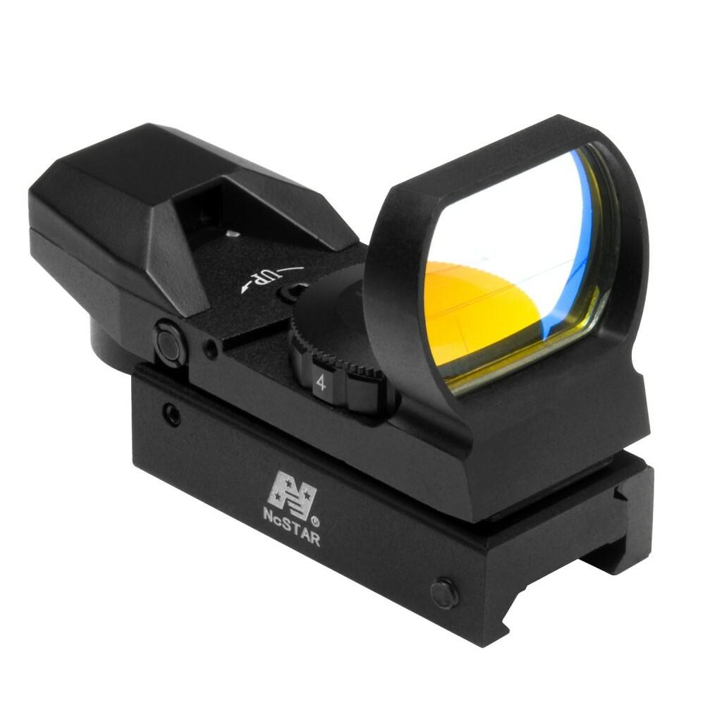 VISM Red Dot 4 Reticle Reflex Sight Site Optic BLACK Weaver Mount