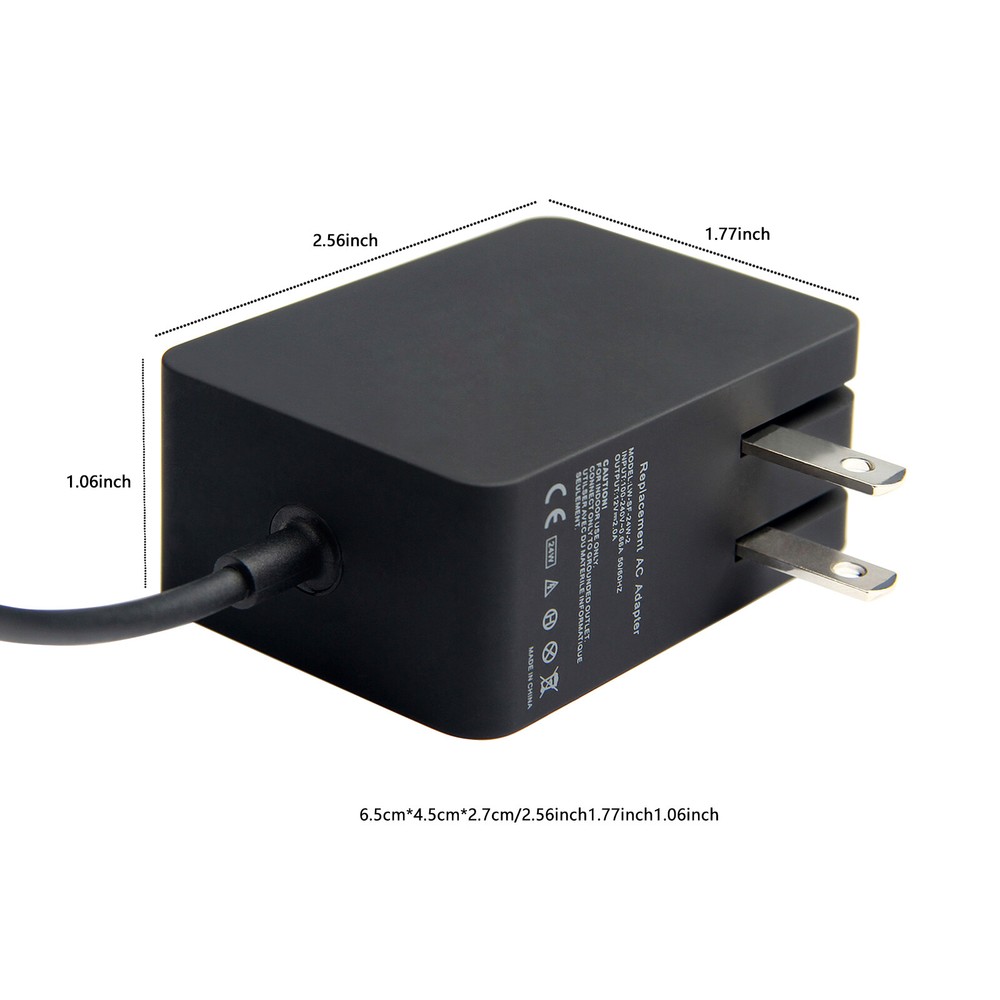 For Microsoft Surface 2 RT Pro Wall AC Charger Adapter Windows 8 10.6 Tablet