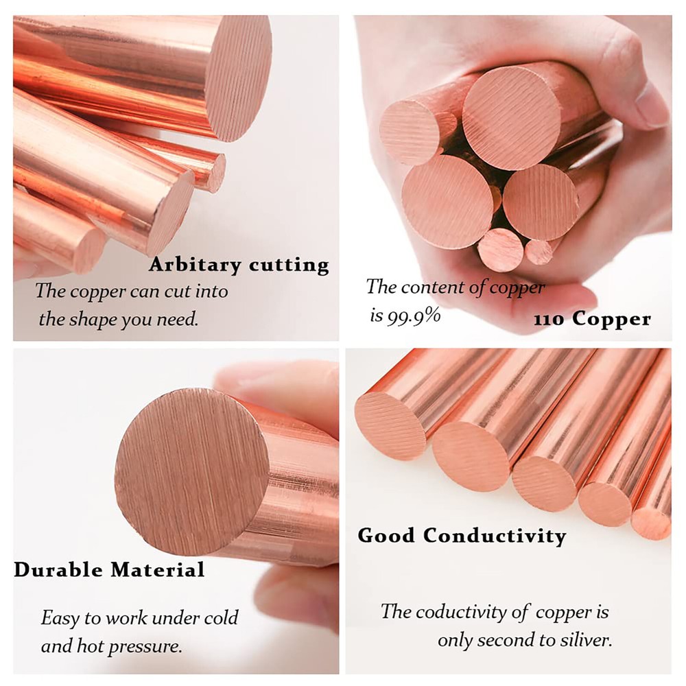 COPPER ROUND BAR ROD Copper Bar Solid Copper Barcalibre8mm-80mm Arbitrary choice