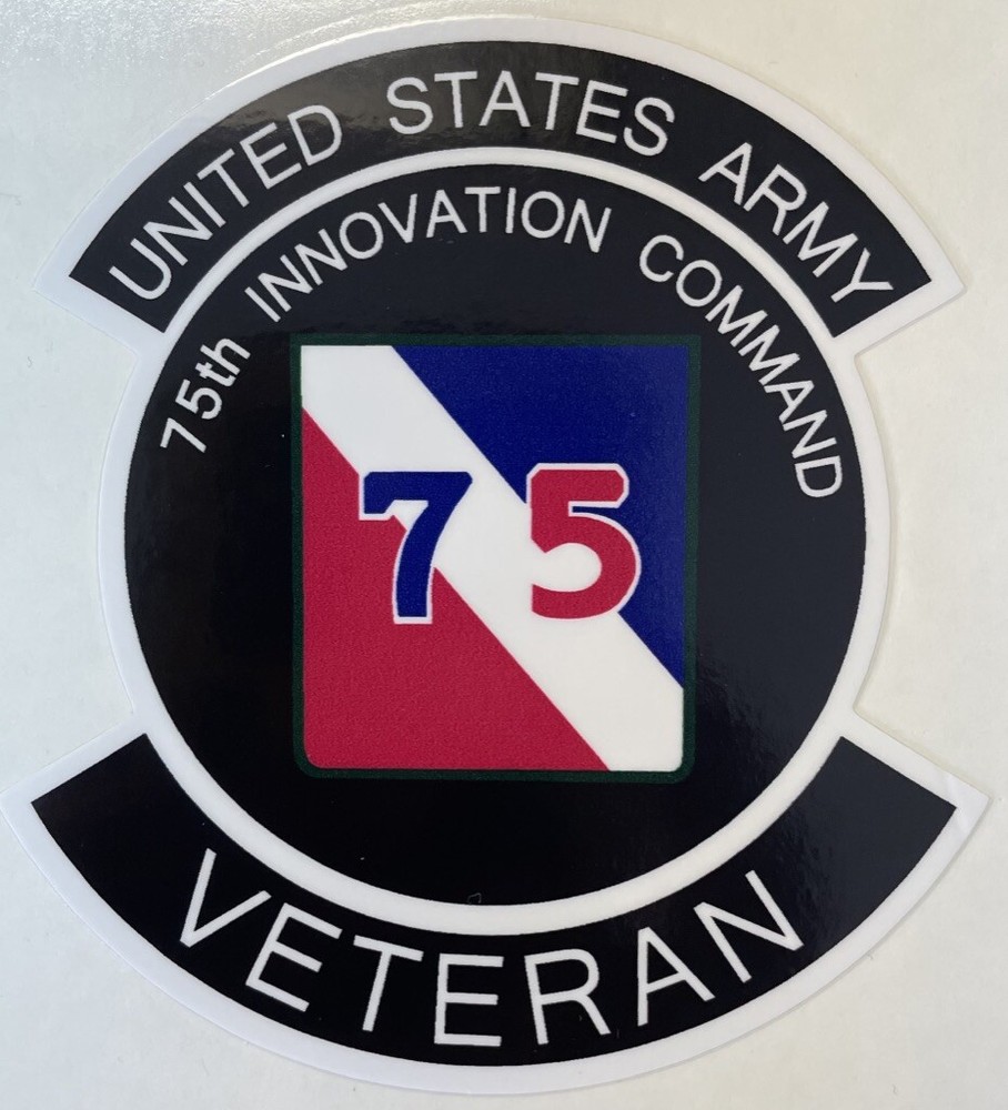 US Army 75th Innovation Command Veteran Sticker  D437