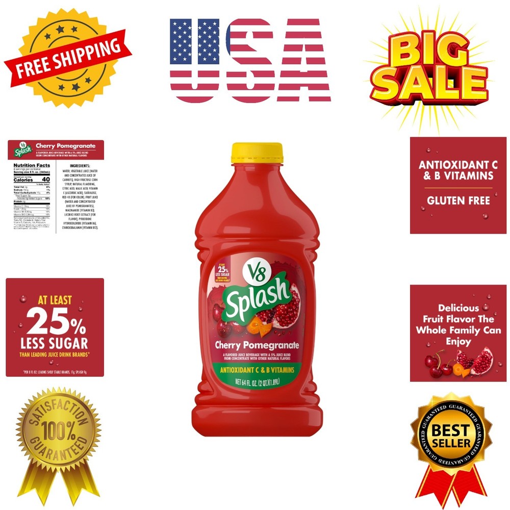 Cherry Pomegranate Flavored Juice Beverage, 64 FL OZ Bottle