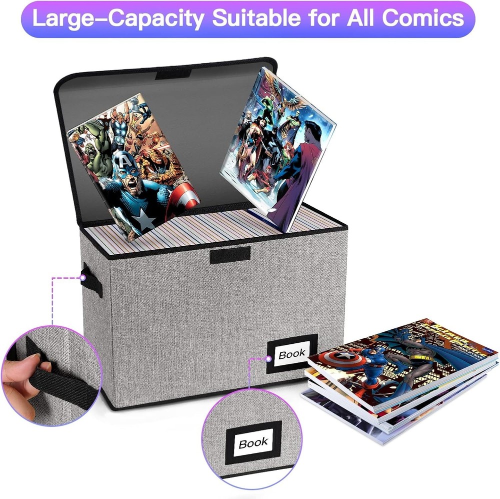 Water-Resistant Comic Short Box - Stores 160-180 Comics Securely