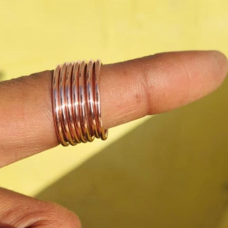 Handmade Copper Stacking Rings | Minimalist Band Ring Set