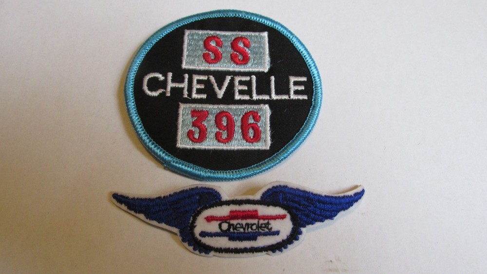 VINTAGE CHEVELLE SS 396 EMBROIDERED PATCH + WING PATCH