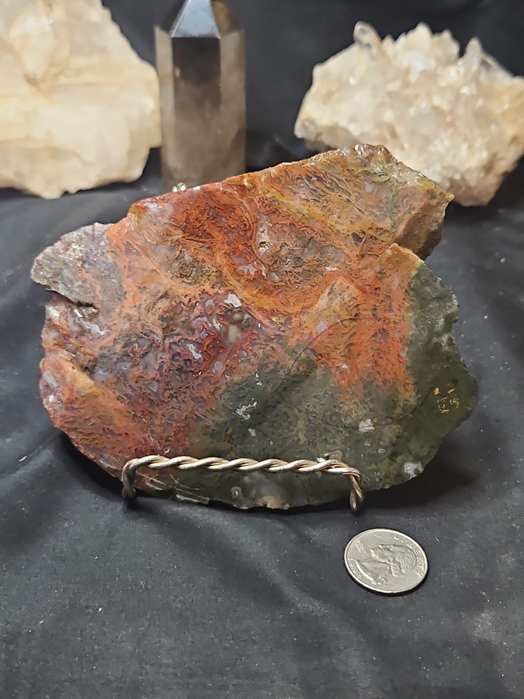 Murray Mountain Moss Agate Slab Specimen (14 oz)