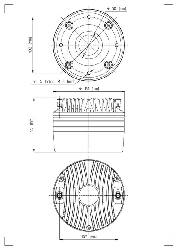 18 Sound ND2080 2" Exit Neodymium High Frequency Compression Driver 200W 8-Ohm.