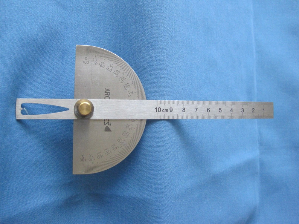 Tool. Measuring. Protractor with Line. Tool. Instrument.