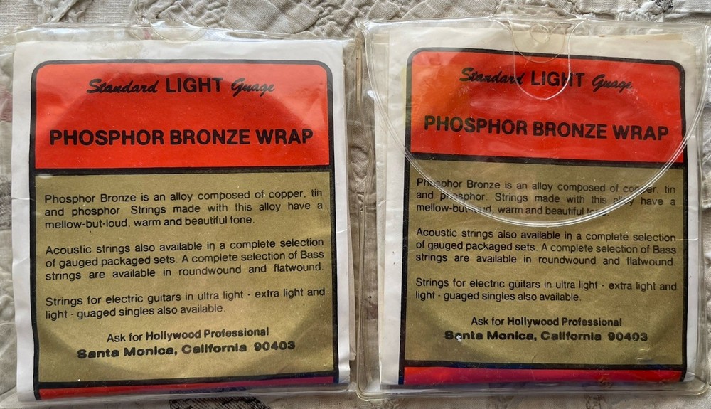 PHOSPHOR BRONZE ACOUSTIC GUITAR STRINGS LOT