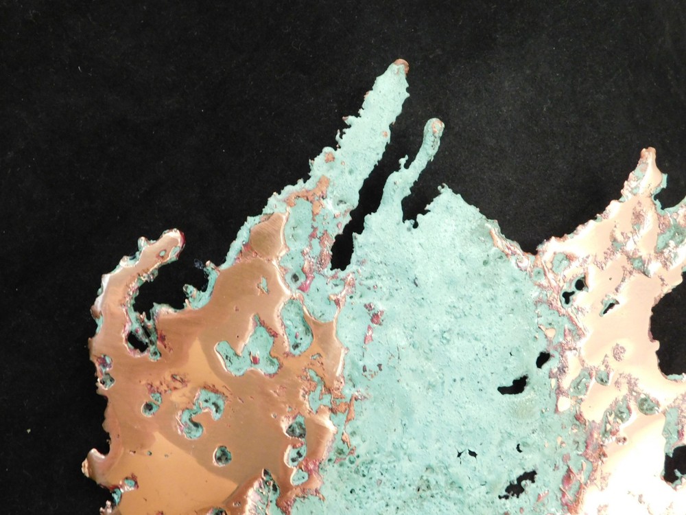 Big! Bright Solid COPPER SPLASH Art Sculpture 267gr