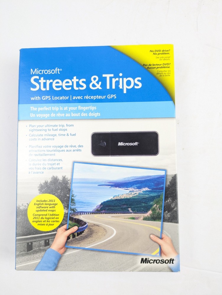 Microsoft Streets & Trips 2009 with GPS Locator Mini box