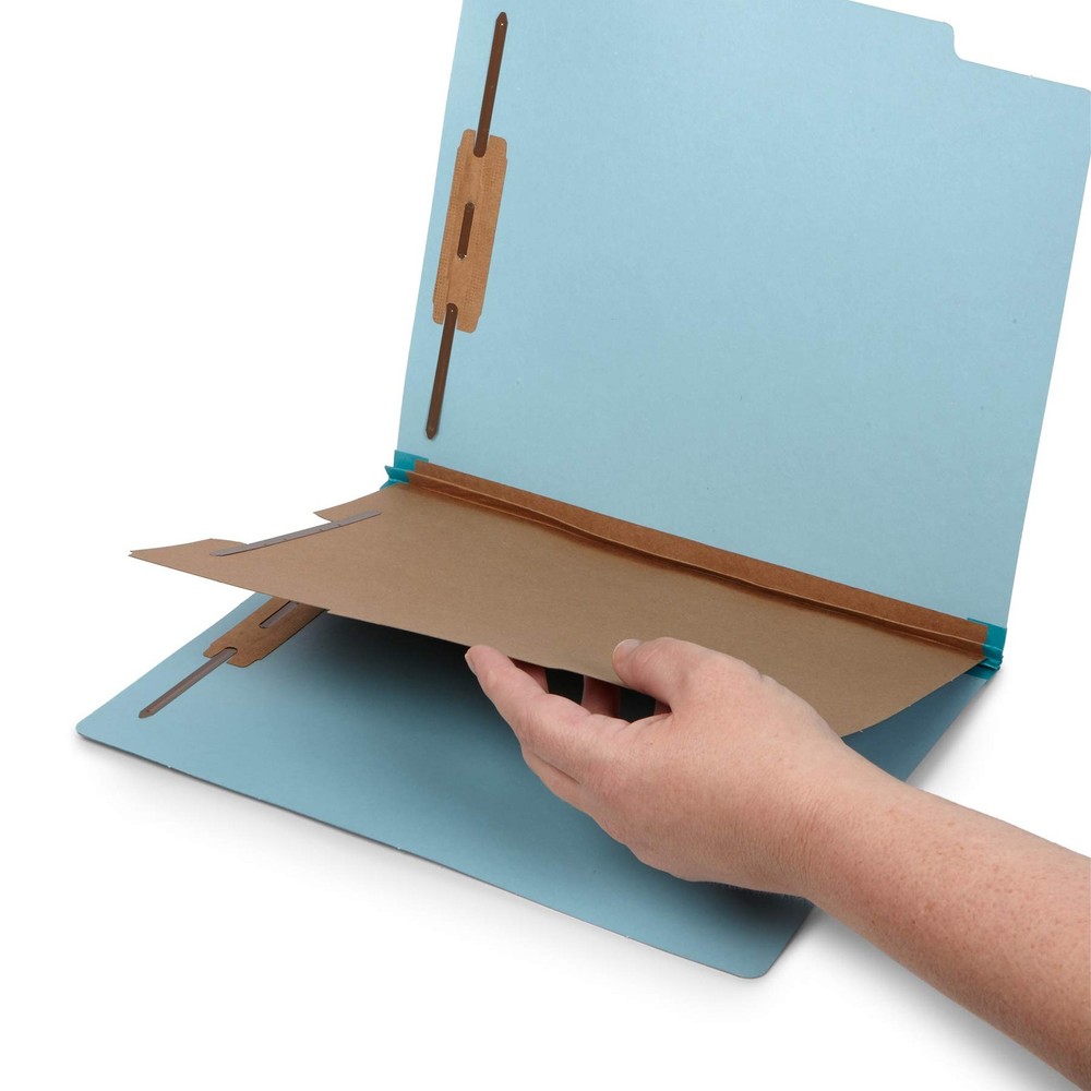 Pressboard Classification Folders Letter Size Tyvek Expansion 10 Pack