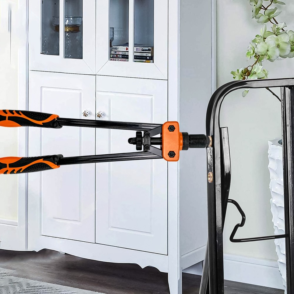 123PC 16" Rivet Gun Kit Rivnut Thread Setting Tool Nut Setter Metric&SAE Mandrel