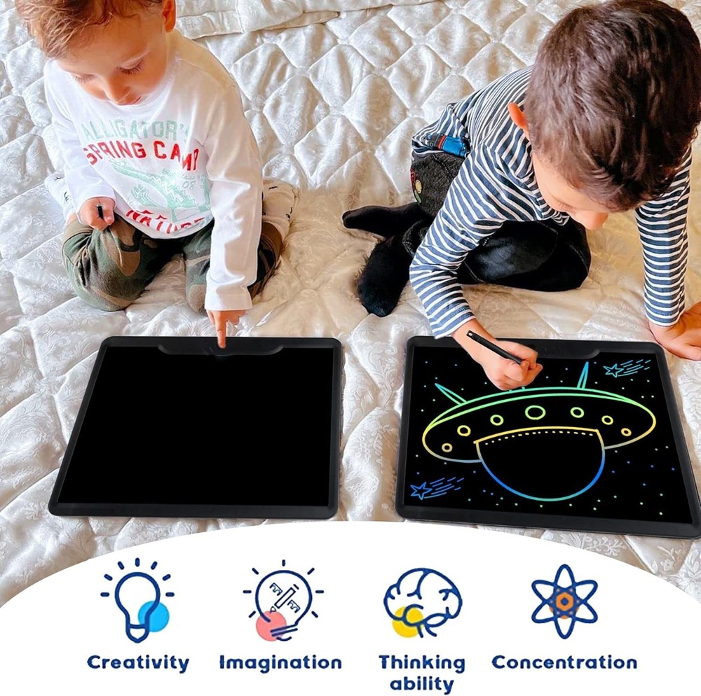 Richgv LCD Writing Tablet 15 Inch Electronic Graphics Tablets Doodle Pads Black
