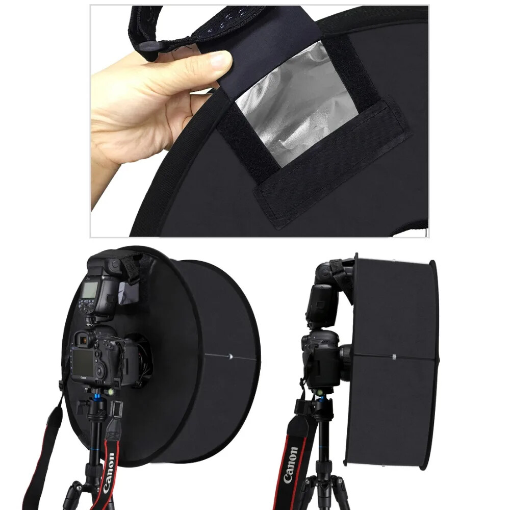 PULUZ Foldable Diffuser 45cm Soft box Round Style Ring Softbox Flash Light