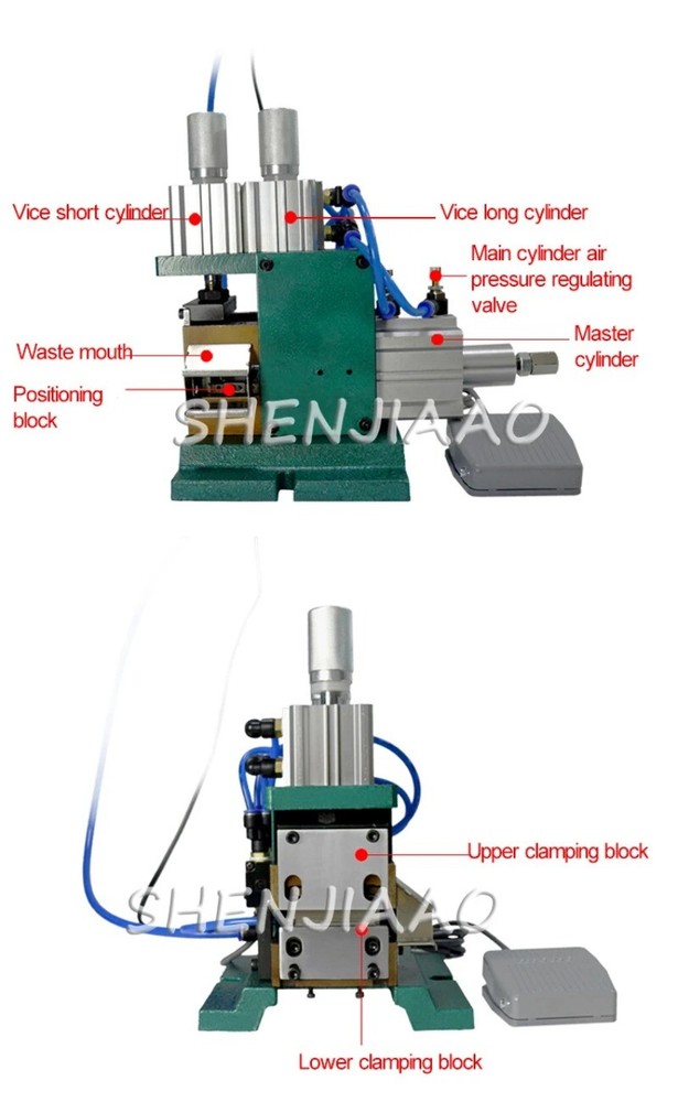 3F Pneumatic Vertical Sheathed Wire Stripping and Cable Cutting Machine