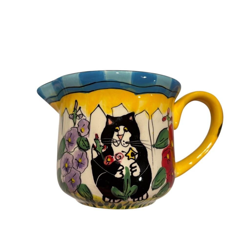Vintage Catzilla Creamer Pitcher Candace Reiter Whimsical