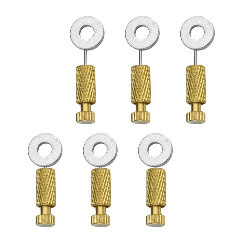 6x Leather Positioning Pins Leather Stitching Tools Practical Brass Fixed Seam