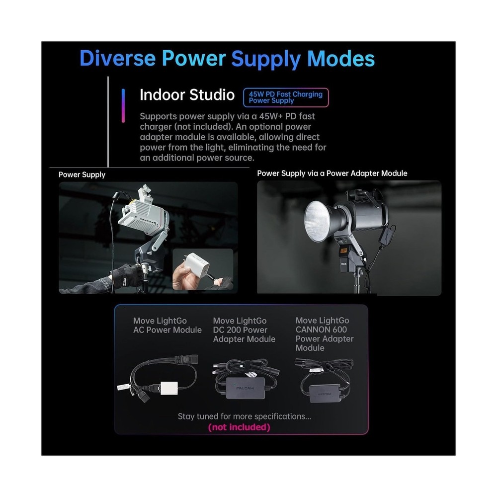 Falcam Move LightGo Bowens Mount Portable Version M - Compatible with Aputure...