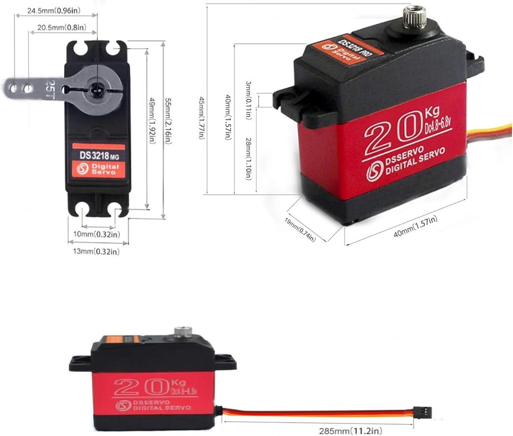 Compact 25KG High Torque Servo with Automatic Operation for Fast Response