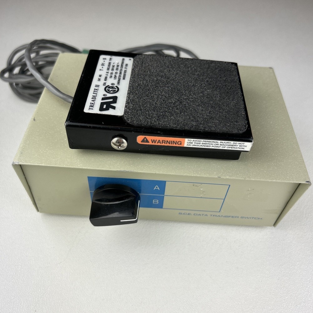 S.C.E. Data Transfer Switch, CNS Machine Switch / KVM, w/Foot Pedal