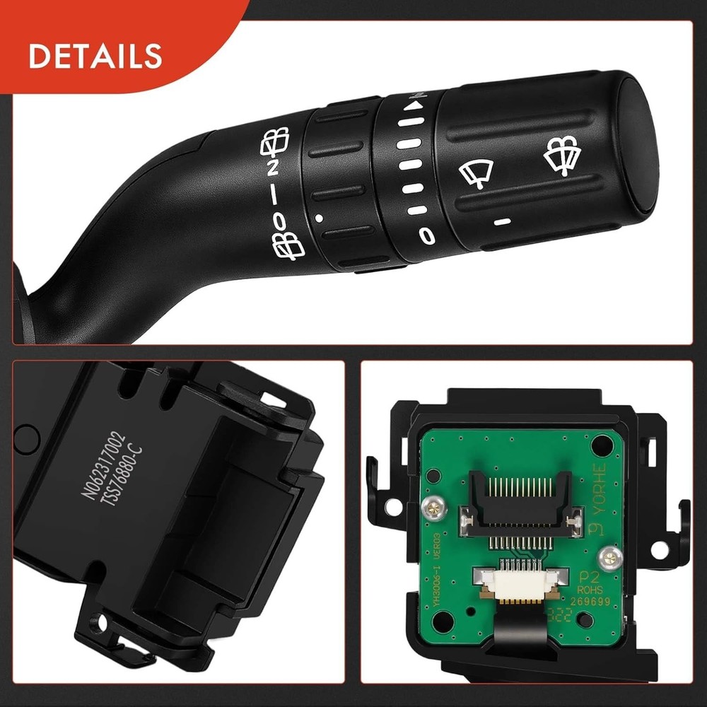 A-Premium Windshield Wiper Switch Assembly Compatible with 2011-2019 Ford