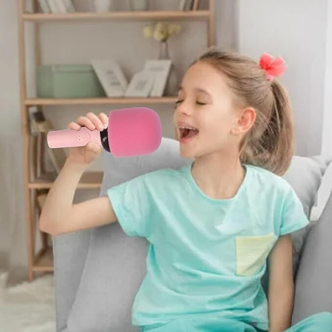 Portable Handheld Karaoke Bluetooth Mic, ABS Microphone for Party