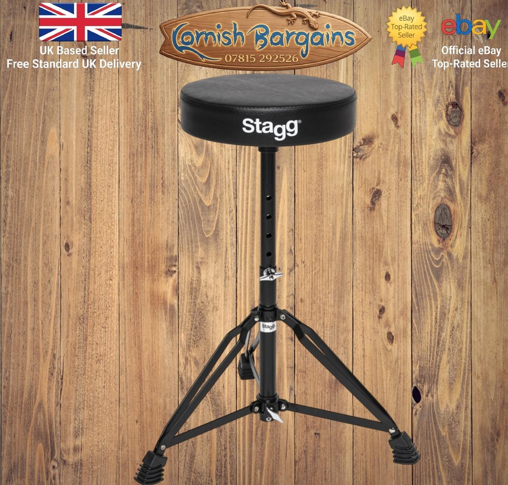 Stagg DT-32BK Black Double Braced Drum Throne Seat