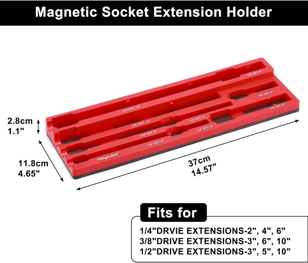 Mayouko Magnetic ABS Socket Extension Organizer, Socket Extension Bar Holder, Fi