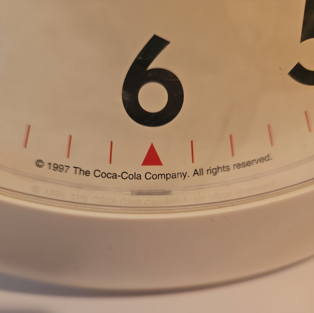 Vintage Coca Cola 1997 Wall Clock Tested & Working