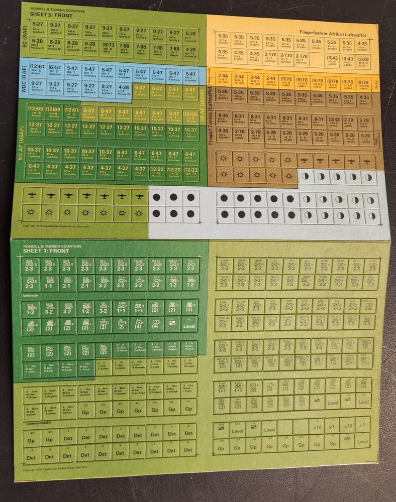 Rommel & Tunisia Game, Operational Studies Group, 1978