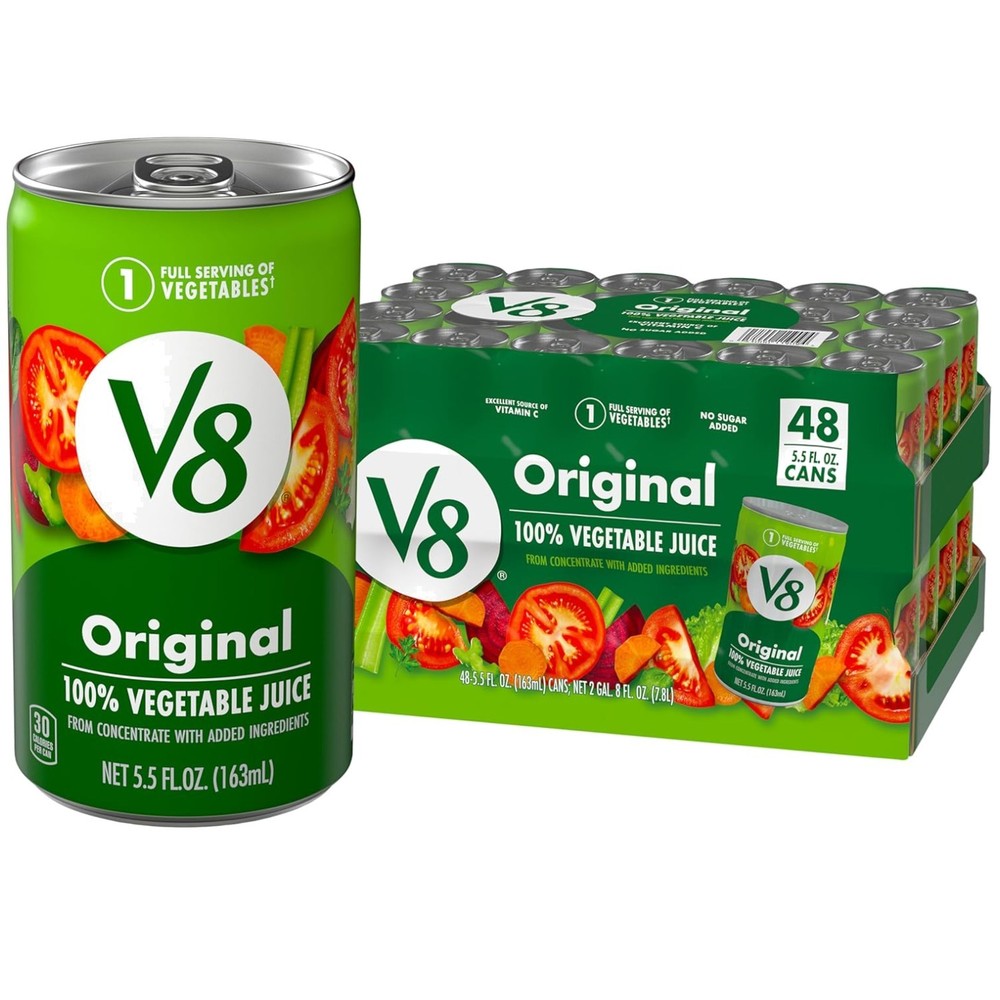 48-Pack  100% Vegetable Juice, 5.5 fl oz