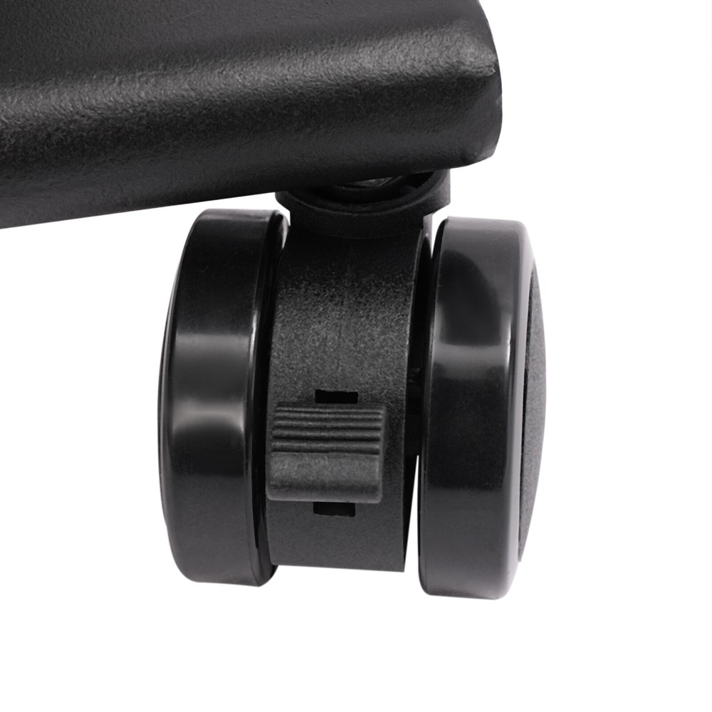 Adjustable 25.5?? Rolling Podium Desk Standing Lifting Computer Desk Black