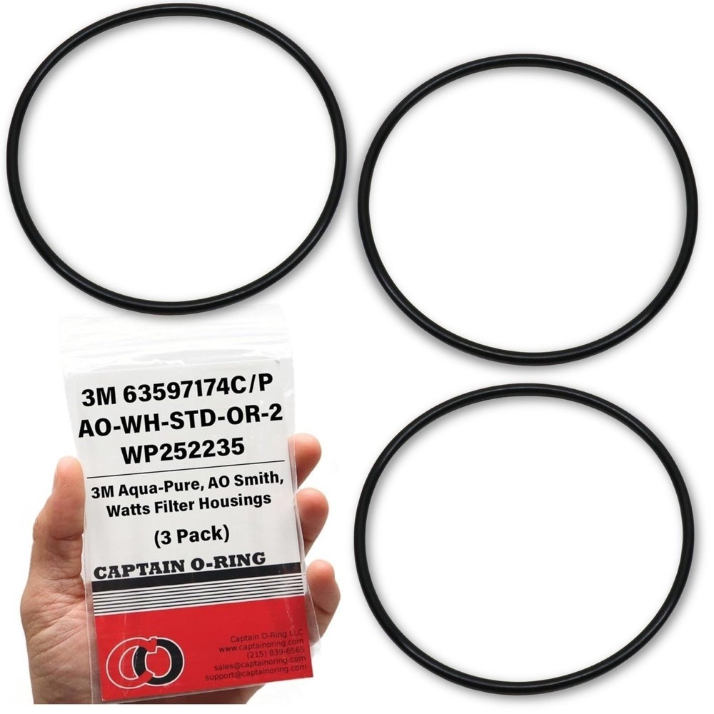 Replacement 3M 63597174C, AO-WH-STD-OR-2, ORG006, WP252235 O-Rings (3 Pack)