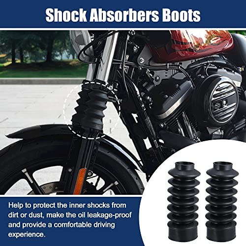 2 Pcs Motorcycle Front Fork Guards Covers Shock Absorbers Boots 39mm