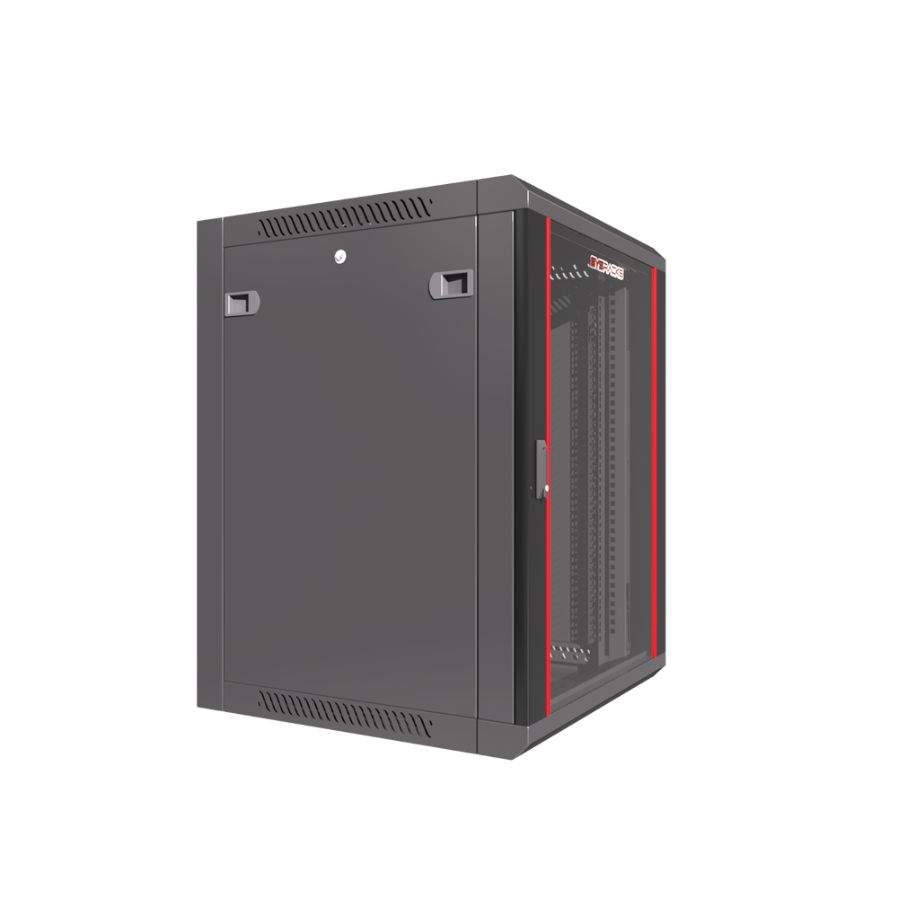 Server Rack 15U Wall Mount Cabinet Locking Networking Data Enclosure Glass Door