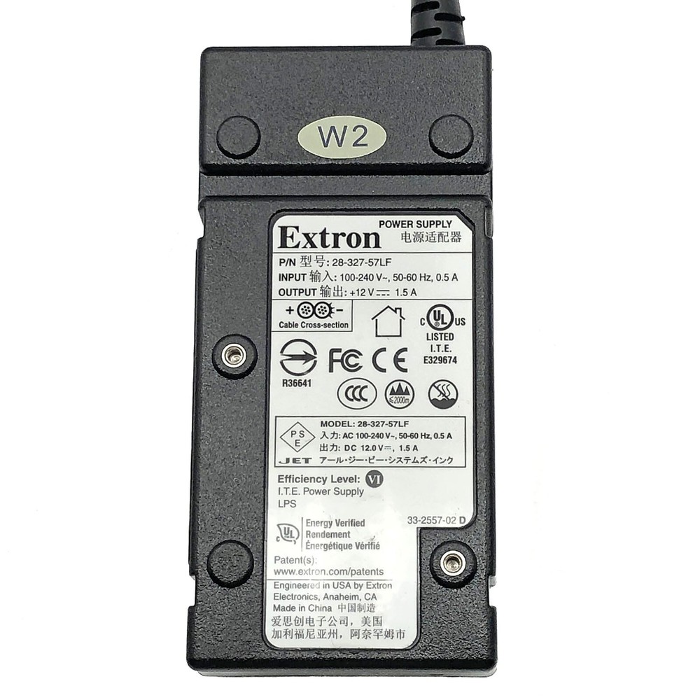 Original Extron AC Adapter for Extron IPCP Pro 250 IP Link Pro Control Processor